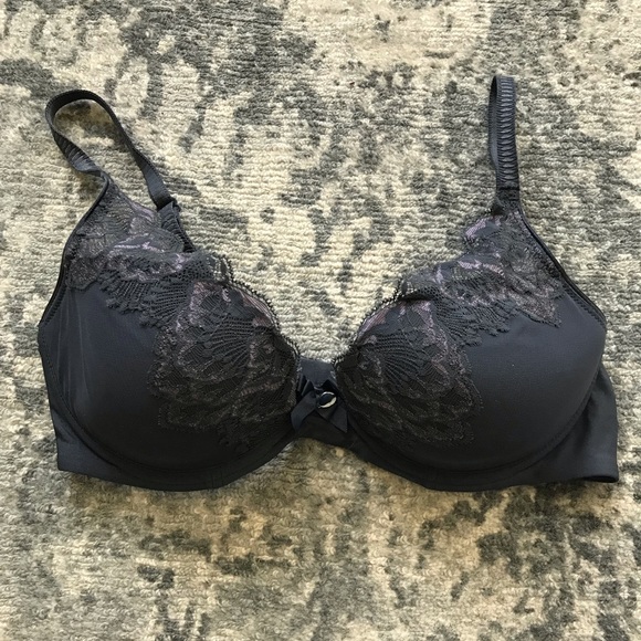 CHANTELLE orangerie grey lace plunge bra 34D - Picture 2 of 5